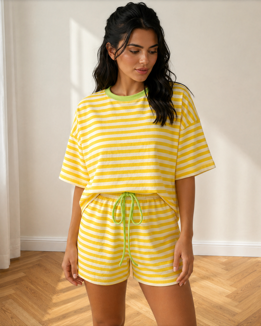 Indie & Co. Weekend Retreat Drawstring Shorts Set - $62.00 at West Path 