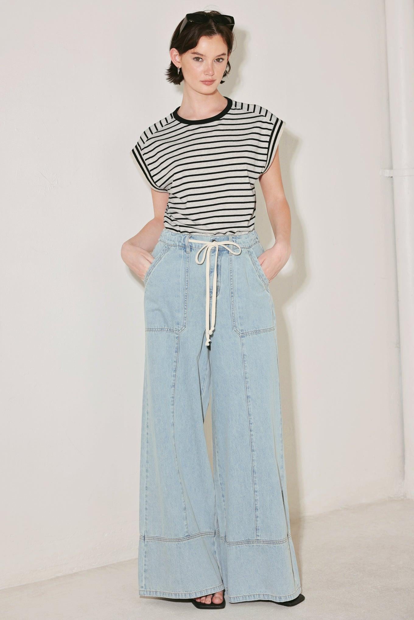 Flying Tomato WEEKEND SOUNDTRACK DENIM PANTS - $70.00 at West Path 
