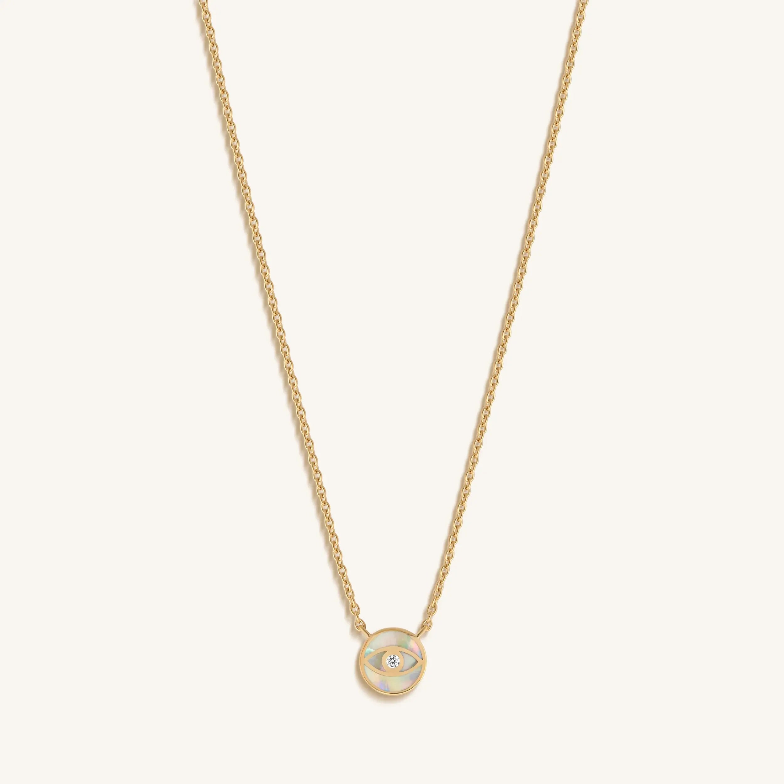 Karma and Luck Zen Warrior Gold Evil Eye Necklace - $139.00 at West Path 